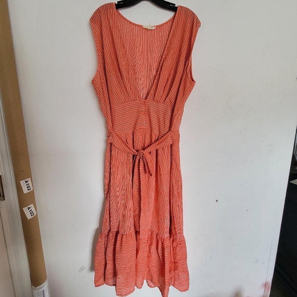 Clothing Obsessed Company C.O.C. Curvy Fit Striped Drop Waist Maxi Dress Size 1X